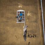 The Well-Hung Lover by Banksy - Street art