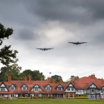 Petwood Hotel with two Lancasters