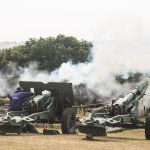 Howitzers Firing at Pendennis Castle Falmouth